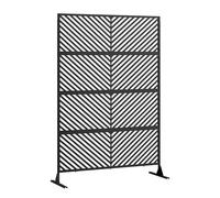 72" H x 44" w Heavy-Duty Metal Outdoor Privacy Screen, Freestanding Rust-Resistant & Weatherproof Fence Panel Decorative Trellis Room Divider Screen for Patio, Deck, Balcony, Yard and Garden
