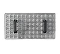 72 Hole Seed Dibber Clear Plastic Soil Digger for Uniform Planting, Efficient Seed Planter & Spacer with Handle for Garden Beds.