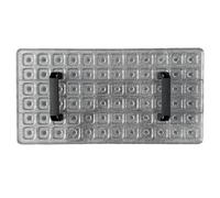 72 Hole Seed Dibber, Clear Plastic Soil Digger for Uniform Planting, Efficient Seed Planter & Spacer with Handle for Garden Beds