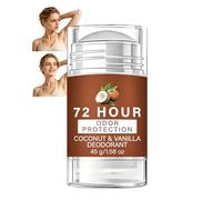 72-Hour Long-Lasting Underarm Deodorant Cream, Aluminum-Free Coconut Vanilla Deodorant Stick, Baking Soda Free Natural Deodorant, Mini Travel Size Body Deodorants for Coconut Lavender (1pcs)