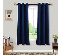 72 Inch Length Navy Blue Curtains for Bedroom 2 Panels Kids Blackout Thermal Insulated Grommet Drapes for Living Room Toddler Boys Decor 72 Inches Long