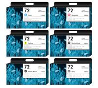 72 Ink Cartridges Replacement for 72 C9403A C9370A C9371A C9372A C9373A C9374A, Compatible with HP Designjet T1110/T1120/T1200/T1300/T2300/T610/T770/T790/T795