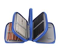 72 Inserting Paint Brush Holder Storage Colouring Pencils Organiser Portable Large Capacity Pencil Pen Case 4 Layers Pencil Bag Pouch Holder with Zipper Pencil Wrap for School Office Artist Boys Art