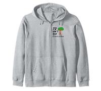 72 Isn't Old If You're A Tree Funny Cartoon 72nd Birthday Zip Hoodie