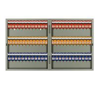 72-Key Wall-Mounted Key Box Steel Key Lock Cabinet with Colorful Labels Perfect for Home or Office Secure Storage for 24/32/48/72/96/120 Keys