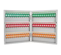 72-Key Wall-Mounted Steel Key Cabinet for Business, Durable Auto Key Holder with Lock, Heavy-Duty Storage Solution for Office & Home ty