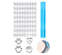 72 Letter Stamps for Clay & 12 Cookie Cutters Shapes Baking, DIY Letter Cookie Stamp for Cookie, Cake, Fondant