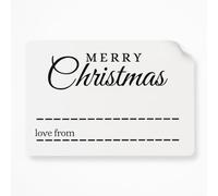 72-Pack Merry Christmas Stickers - Write-On ‘to/from’ Labels for Holiday Presents, Festive Xmas Tags for Wrapping & Gifting