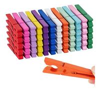 72 Pack Wooden Clothes Pegs, 7cm Colored Wooden Pegs for Washing Line, 12 Colours, Extra Strong Laundry Pegs for Drying Laundry, Craft Projects, Hanging Photos & Clothes Line Use
