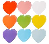 72 Pcs 6 Inch Large Heart Cutouts Assorted Color Creative Heart Shapes Double Sided Heart Craft Décor for Kids’ Love and Peace School Craft Projects, Valentine’s Day Craft(9 Color)