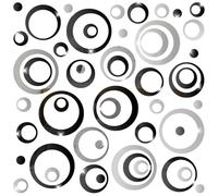 72 Pcs Acrylic Mirror Circle Wall Stickers, Round Self Adhesive Removable Wall Decal Set, 3D Round Dots DIY Art Wall Decoration Murals for Bedroom Home Sofa TV Background Decor (Silver + Black)