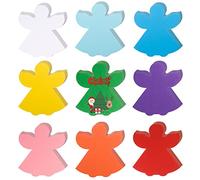 72 Pcs Angel Cutouts Paper Angel Shapes Christmas Angel Shaped Cut Outs Assorted Color Paper Angel Die Cut for Christmas Winter Celebration Decor Kids Bulletin Board Classroom Craft Projects,5.3x6