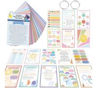 72 Pcs Anxiety Coping Skill Cards 5.9 x 4 Inches Social Anxiety Relief & Self Care Flashcard with Metal Binder Rings Coping Strategy Therapy Cards for Family University and Office