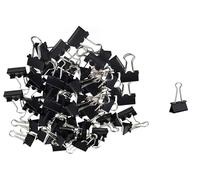 72 Pcs Binder Clips, 15mm Black Office Paper Clip, Foldback Clips Clamp Binder Clips for Office Home Supplies
