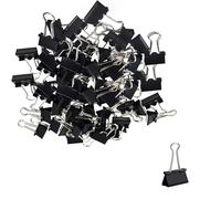72 Pcs Binder Clips, 19mm Black Office Paper Clip, Foldback Clips Clamp Binder Clips for Office Home Supplies