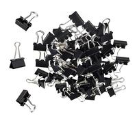 72 Pcs Bulldog Clips, 25mm Black Office Paper Clip, Foldback Clips Clamp Binder Clips for Office Home Supplies
