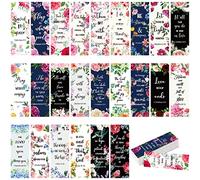 72 Pcs Christian Scripture Bookmarks for Women Back to School Gifts Bulk Christian Bible Verse Bookmarks Inspirational Positive Faith Flower Page Clips Spiritual Gift for Reading Lover(Gentle Style)