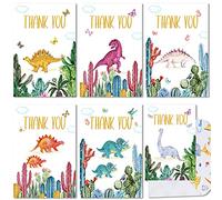 72 Pcs Dinosaur Thank You Cards Includes 36 Pieces Dinosaur Envelopes and 36 Pieces Cactus Dino Thank You Cards 4.7 x 6.2 Inches Watercolor Dino Blank Notes for Baby Shower Kids Birthday Party