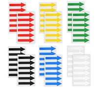 72 PCS Directional Arrow Stickers Labels, Self-Adhesive Floor Stickers for Classroom Waterproof Arrow Sign Multicolor Directional Sign Removable Label for Floor Wall
