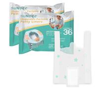 72 Pcs Disposable Potty Chair Liners with Absorbent Pads, Universal Potty Training Toilet Seat Toddler Outdoors Commode Liners