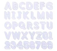72 Pcs Iron on Letter Numbers Patches for Fabric Alphabet Embroidered Patch A-Z Number Patch 0-9 Iron on Letters and Numbers for Clothes Dress Hat Jeans DIY Accessories Jackets Bags