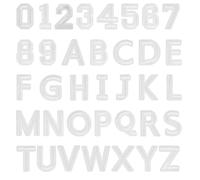 72 PCS Iron on Letters Stick on Letters for Fabric White A-Z Alphabet Embroidery Fabric Patches with Ironed Adhesive Number Patch Decorate Repair for Clothes Hat Jeans