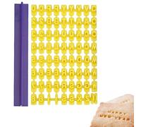 72 Pcs Letter Stamps for Clay, Alphabet Stamp, Number Cookie Press Stamps Fondant Icing Biscuit Press, Alphabet &, Baking Message Letter for Mother's Children's Day Baking, Clay, and Pastries