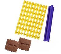 72 Pcs Letter Stamps for Clay Press - Plastic Alphabet and Number Tool for Cookies, Baking, Pastries and DIY
