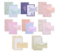 72 PCS Letter Writing Set, Writing Paper, Writing Set 72-Piece Nature-Print Stationery & Envelopes 48 Sheets 24 Envelopes