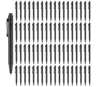 72 Pcs Mini Retractable Ballpoint Pens, 0.7mm Fine Point Black Ink Writing Tools with Clip, Small Rollerball Pens for Pocket Notebook Office School