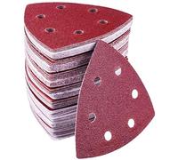 72 Pcs Mouse Sanding Pads, Sand Paper for Electric Sander, Hook and Loop Mouse Detail Sander Pads, Triangle Sandpaper for Delta Sanders, Grit 40/60/80/120/180/240