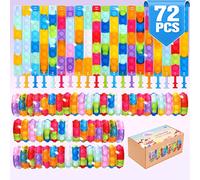 72 PCS Pop Bracelet Pack, Birthday Party Bag Fillers, Decompression Wristband for Autistic & ADHD, Fidget Wristband as Return Gifts for Kids, Sensory Toys for Girls & Boys