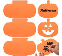 72 Pcs Pumpkin Cutouts Paper 6.5” x 6” Thanksgiving Pumpkin Shape Cut-Outs Halloween Classroom Decorations for Fall Harvest Autumn Back to School Party Supplies Bulletin Board Kids Craft Project