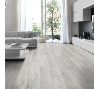 72 Pcs Rustic Lifelike Wood-Grain Peel & Stick PVC Flooring - Self-Adhesive, Grey, 2mm Thick