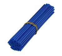 72 Pcs Universal Motocross Dirt Bike Enduro Wheel Rim Spoke Wraps Skins Covers for Yamaha XT250-600 WRF XC Honda CR/CRF XL XLR XR, Suzuki DS TC RM RS R-Z400S (Blue)