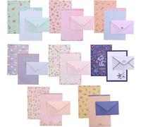 72 Pcs Writing Paper and Envelopes Set Letter Writing Set Flora and Fauna Design Various Patterns for Fun Writting Papers Suitable for Writing Letters Office School Supplies Invitation Gifts