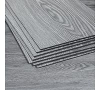 72-Piece Self-Adhesive Rustic Grey Wood Grain Vinyl Floor Planks - Peel & Stick 2mm Thick PVC Flooring