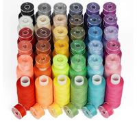 72 Piece Sewing Thread Assortment Set, 400 Yard 36 Colours Sewing Machine Thread Per Thread Spool and 36 Bobbins Quality Yarn Overlock Yarn for Overlock Sewing Machines