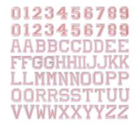 72 Pieces Alphanumeric Iron-On Embroidery Patches - A-Z Letters and Numbers for Sewing, Fabric Appliques