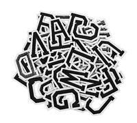 72 Pieces Iron on Letters and Numbers Patches, Black Letter Patches Alphabet Embroidered Patch A-Z, Numbers 0-9 Applique for Clothes, Dress, Hat, Socks, Jeans, DIY Accessories