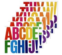 72 Pieces Self-Adhesive 3 Inch Letter Stickers, Vinyl Alphabet Sticker for Mailbox, Signs, Bulletin Boards - 6 Sheets Multi