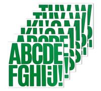 72 Pieces Self-Adhesive 3 Inch Letter Stickers, Vinyl Alphabet Sticker for Mailbox, Signs, Bulletin Boards - 6 Sheets Green