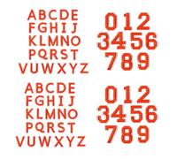 72 Pieces Washable Letter Number Sewing Patches, Reusable Embroidered Letters & Numbers Iron-On Patches, Sturdy Embroidery Thread for Kids Clothing Decoration Clothing