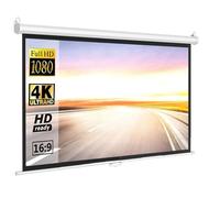 72" Portable Projector Screen - Auto Lock Wrinkle-Free Easy Setup for Indoor/Outdoor Home Theater & Office Roll-Up Design 4:3 Aspect Ratio Perfect for Movies & Presentations