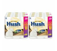 (72 Rolls) Hush Luxury 3Ply Bathroom Tissue, SheaButter Rolls