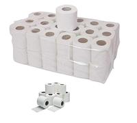 72 Rolls x Toilet Tissue Bulk Large Pack Quality White 2 ply Embossed Economical Tissue