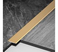 72" Rose Gold Flat Threshold Metal Strip - 1.3" Wide Divider Cover for Flooring Gaps, Edge Trim for Tile to Floor Transition, Durable Household Edging Solution