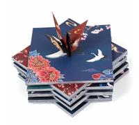 72 Sheets Origami Paper Cranes Pattern 14.2 cm Handmade Craft Projects for Wedding, Party, Birthday, Baby Shower, Decoration, Wishes