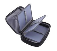 72 Slots Fabric Pencil Case, Multifunctional Zipper Pen Organizer with Elastic Columns and Handle Strap, for Artists Students and (Black)