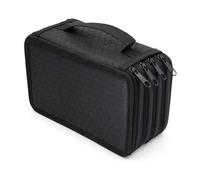 72 Slots Pencil Case for Art Supplies,Student Office Storage,Black | Oxford cloth exterior,scratch-resistant,water-resistant,72 external slots,4 internal pockets,elastic holders